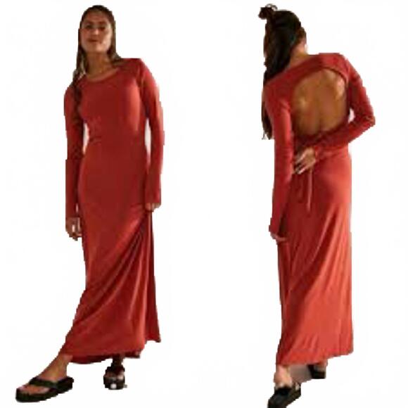flowy maxi halter dress Timeless Halter Maxi Dress  Hand-Dyed Open Back Dress with High Slit